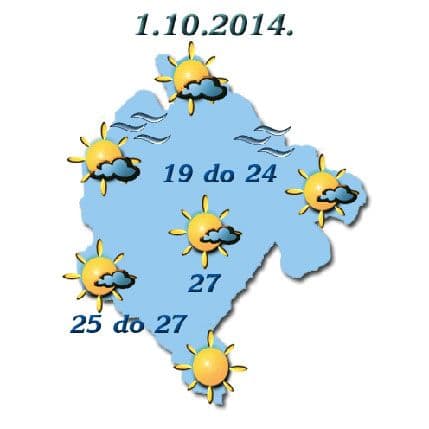 Sjutra sunčano, krajem dana naoblačenje   Sjutra sunčano, krajem dana naoblačenje
