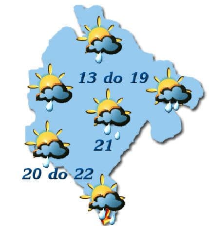 Sjutra promjenljivo, temperatura do 22 stepena Sjutra promjenljivo, temperatura do 22 stepena