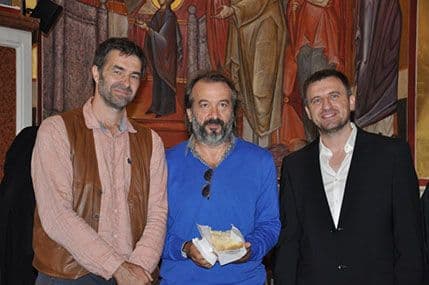 Kumovi naredne proslave hrama frizer Zoran Vukčević i novinar Dragi Vujačić Kumovi naredne proslave hrama frizer Zoran Vukčević i novinar Dragi Vujačić