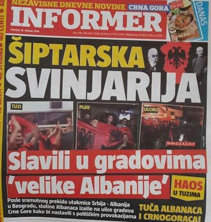 GOVOR MRŽNJE: “Šiptarske svinjarije” u obradi “Informera” GOVOR MRŽNJE: “Šiptarske svinjarije” u obradi “Informera”