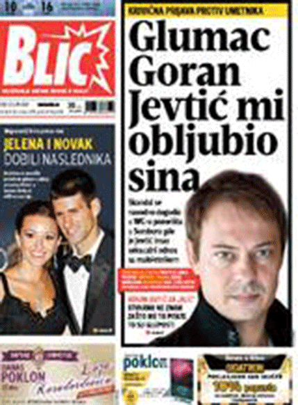 UNS i NUNS osudili pisanje Blica da je glumac obljubio maloljetnika UNS i NUNS osudili pisanje Blica da je glumac obljubio maloljetnika