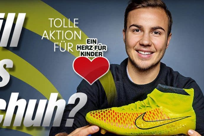 Geceova kopačka iz finala Mundijala na humanitarnoj aukciji Geceova kopačka iz finala Mundijala na humanitarnoj aukciji