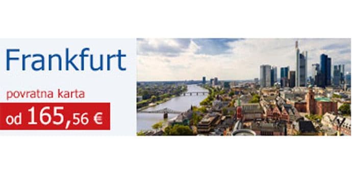 Montenegro Airlines: Frankfurt - destinacija nedjelje za 165,56 eura Montenegro Airlines: Frankfurt - destinacija nedjelje za 165,56 eura