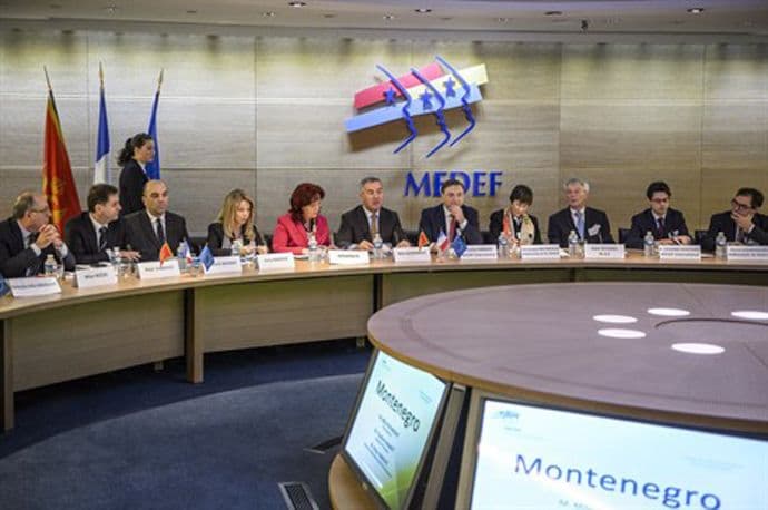 Đukanović govorio na sastanku francuske Unije poslodavaca Đukanović govorio na sastanku francuske Unije poslodavaca