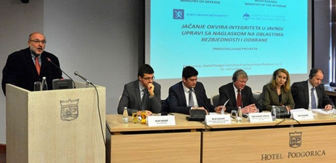 Predstavljen projekat jačanje integriteta u sektoru bezbjednosti  Predstavljen projekat jačanje integriteta u sektoru bezbjednosti