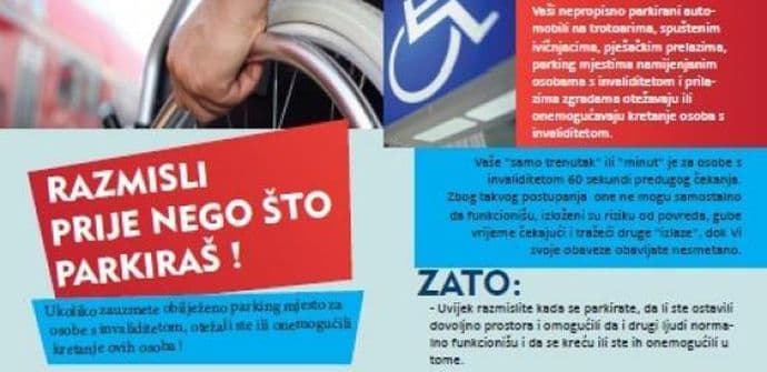 UMHCG: Sjutra akcija „Razmisli prije nego što parkiraš“ UMHCG: Sjutra akcija „Razmisli prije nego što parkiraš“