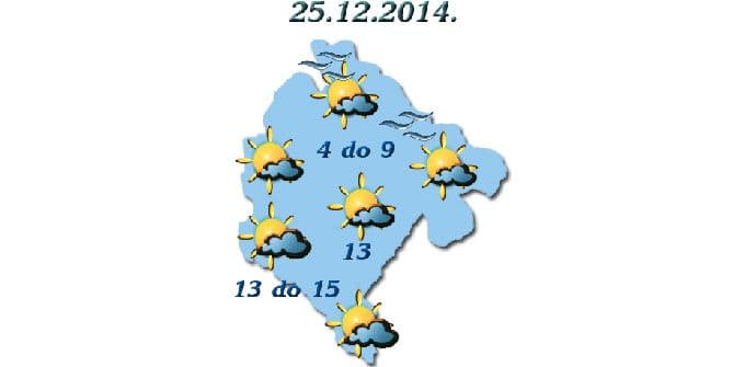 ZHMSCG: Sjutra umjereno oblačno, u petak snijeg ZHMSCG: Sjutra umjereno oblačno, u petak snijeg