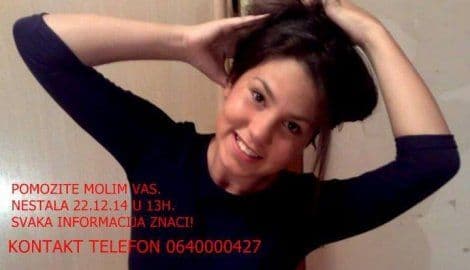 Pronađena Nina Živković! Pronađena Nina Živković!