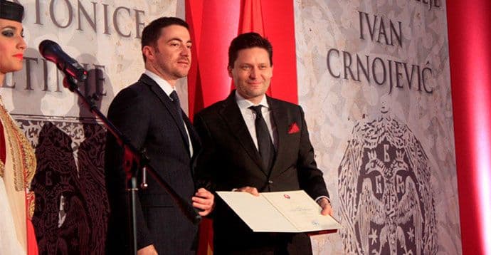 Rastislavu Vrbenskom povelja “Ivan Crnojević” Rastislavu Vrbenskom povelja “Ivan Crnojević”