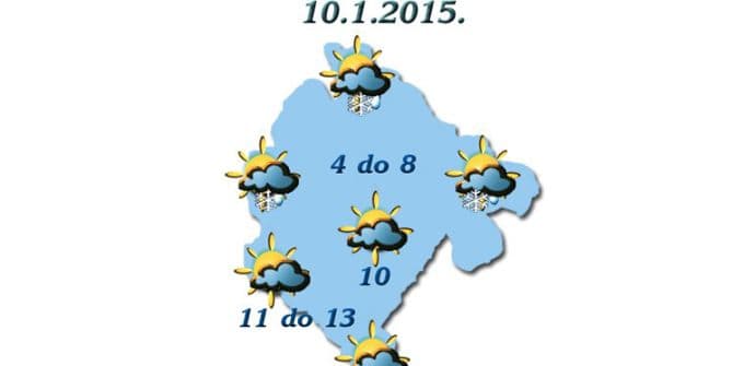 Moguće slabe padavine, razvedravanje popodne Moguće slabe padavine, razvedravanje popodne