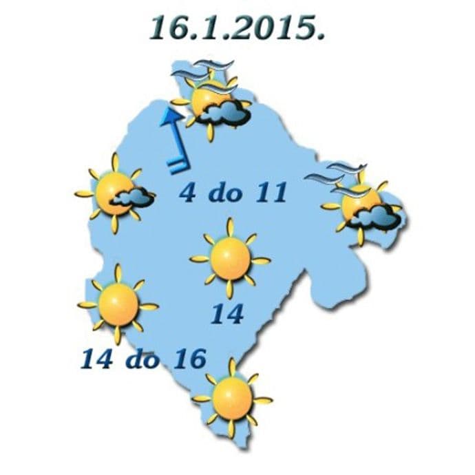 Sjutra sunčano, do 16 stepeni Sjutra sunčano, do 16 stepeni