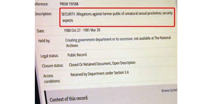 Tajni dokument o seksualnim skandalima članova britanske vlade Tajni dokument o seksualnim skandalima članova britanske vlade