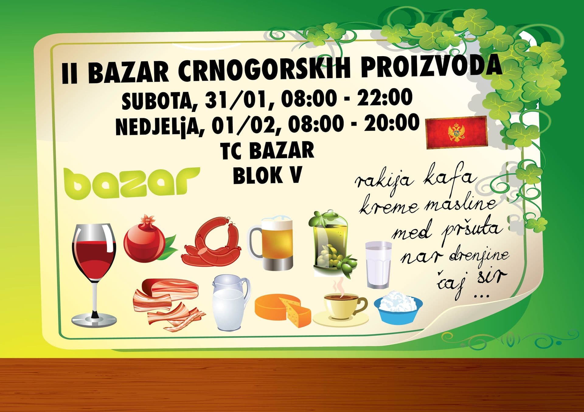 Drugi bazar crnogorskih proizvoda Drugi bazar crnogorskih proizvoda