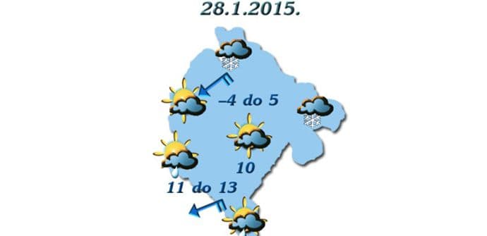 Sjutra promjenljivo, za vikend kiša Sjutra promjenljivo, za vikend kiša