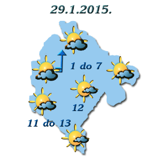 Sjutra sunčano, do 13 stepeni Sjutra sunčano, do 13 stepeni