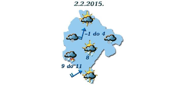 ZHMSCG: Sjutra kiša, na sjeveru i slab snijeg ZHMSCG: Sjutra kiša, na sjeveru i slab snijeg