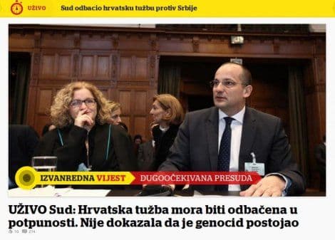 HRVATSKI MEDIJI U ŠOKU: Srbija nije odgovorna za genocid u Vukovaru! HRVATSKI MEDIJI U ŠOKU: Srbija nije odgovorna za genocid u Vukovaru!