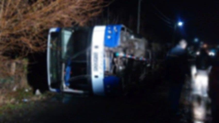 HRVATSKA: Prevrnuo se "Lastin" autobus HRVATSKA: Prevrnuo se "Lastin" autobus