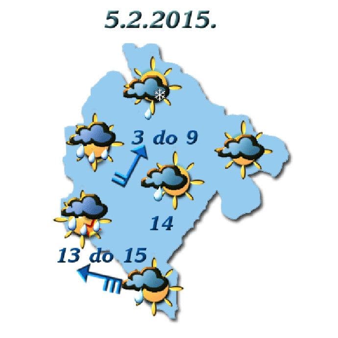 Sjutra krajem dana razvedravanje, do 15 stepeni Sjutra krajem dana razvedravanje, do 15 stepeni