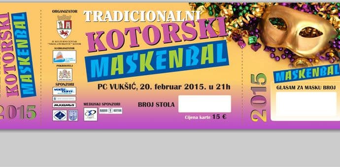 Tradicionalni kotorski maskenbal u petak Tradicionalni kotorski maskenbal u petak