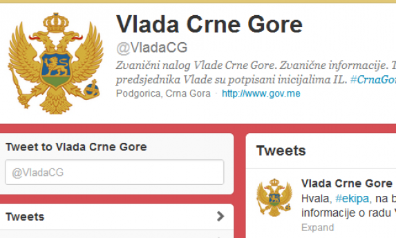 Zvanični Twitter nalog Vlade na 6. mjestu u svijetu po broju pratilaca Zvanični Twitter nalog Vlade na 6. mjestu u svijetu po broju pratilaca