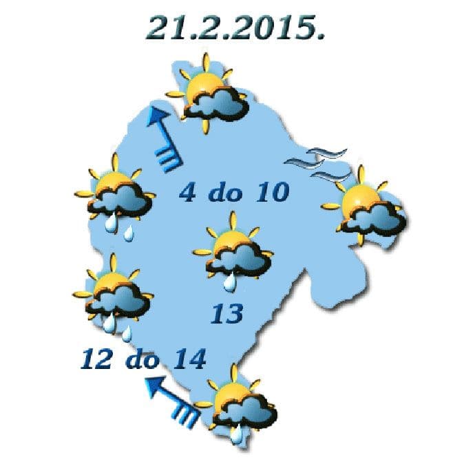 Sjutra promjenljivo, do 14 stepeni Sjutra promjenljivo, do 14 stepeni