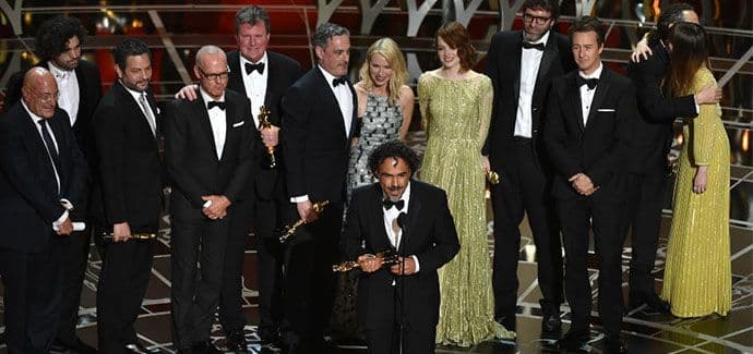 Dodjela Oskara: "Čovjek ptica" najbolji film godine Dodjela Oskara: "Čovjek ptica" najbolji film godine