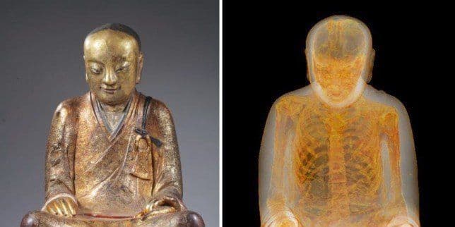 Unutar Budinog kipa otkrivena  ljudska mumija Unutar Budinog kipa otkrivena  ljudska mumija