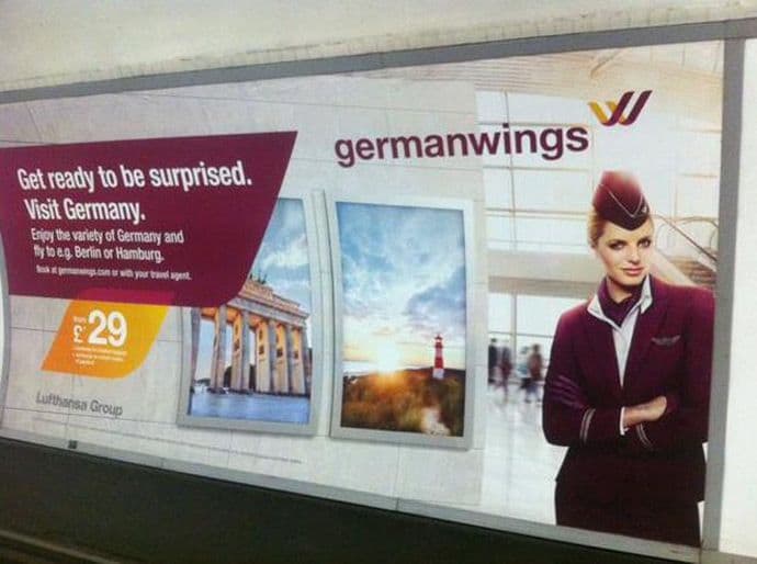German Wings uklanja reklamu "Budite spremni na iznenađenja" German Wings uklanja reklamu "Budite spremni na iznenađenja"