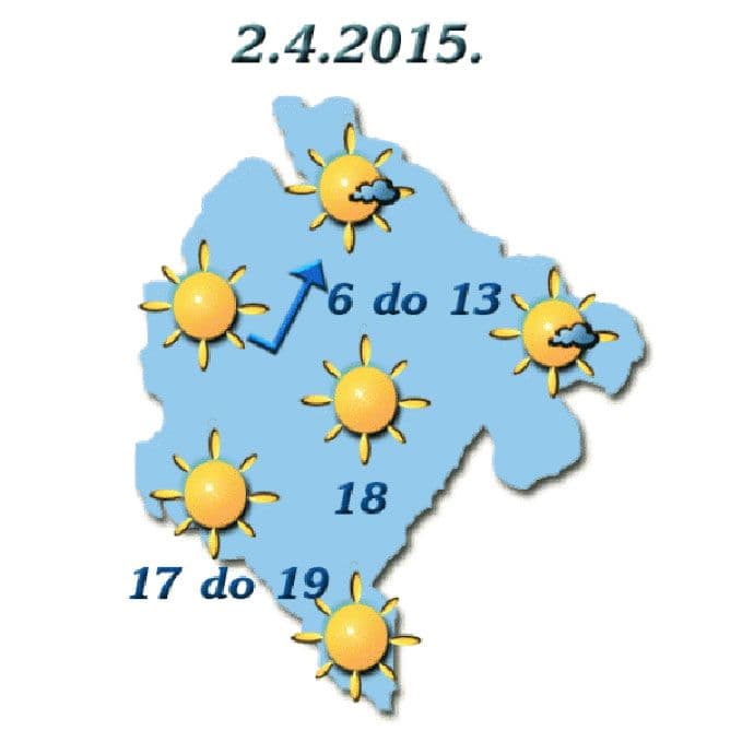 Meteo: Sjutra pretežno sunčano, do 19 stepeni Meteo: Sjutra pretežno sunčano, do 19 stepeni