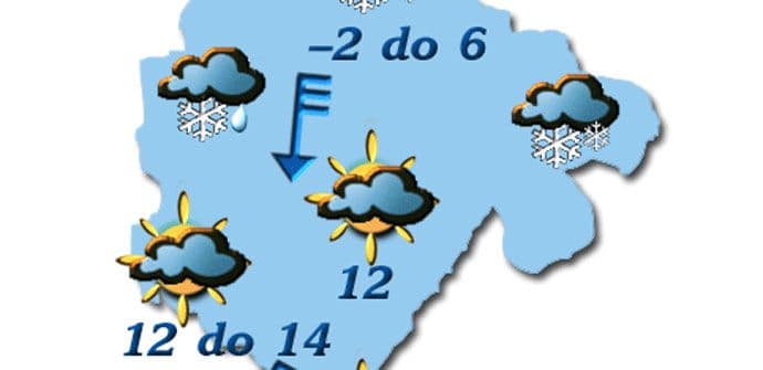 Danas oblačno, na sjeveru snijeg Danas oblačno, na sjeveru snijeg