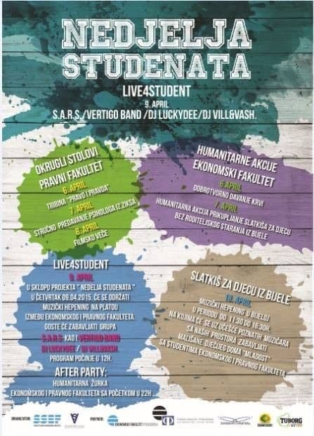 Koncert grupe S.A.R.S. sjutra na platou kod Ekonomskog fakulteta Koncert grupe S.A.R.S. sjutra na platou kod Ekonomskog fakulteta