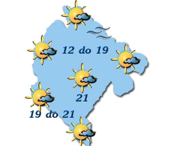 Sjutra sunčano, do 21 stepen Sjutra sunčano, do 21 stepen