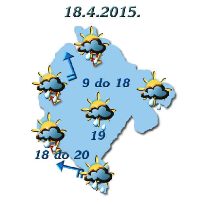 Sjutra oblačno, povremeno kiša Sjutra oblačno, povremeno kiša