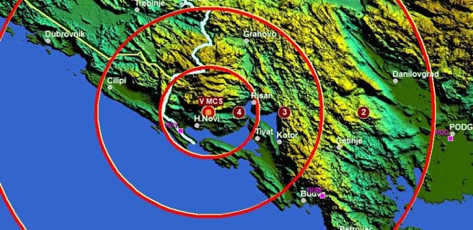 Slabiji potres kod Herceg Novog Slabiji potres kod Herceg Novog