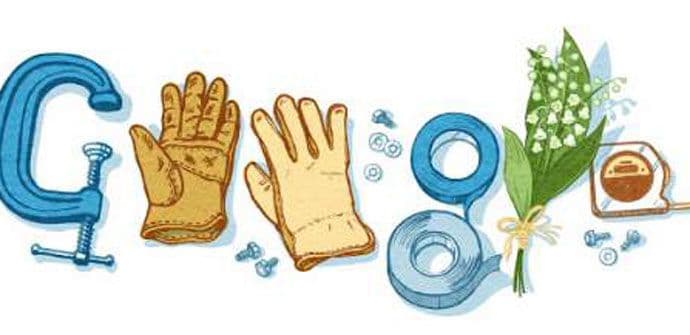 Logo Gugla u znaku 1.maja Logo Gugla u znaku 1.maja