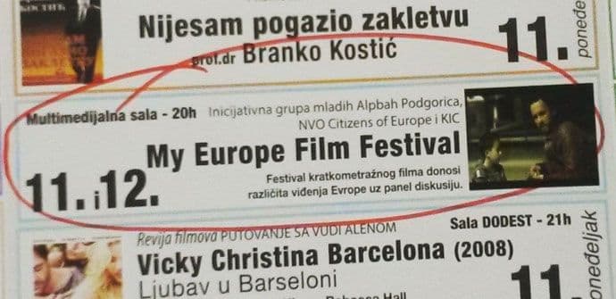 Otvoren festival kratkometražnog filma “Moja Evropa” Otvoren festival kratkometražnog filma “Moja Evropa”