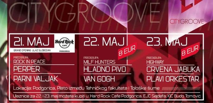 U petak promo žurka City Groove-a u Hard Rock Cafe-u U petak promo žurka City Groove-a u Hard Rock Cafe-u