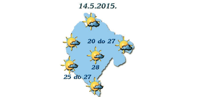 Sjutra sunčano, popodne naoblačenje uz moguću kišu Sjutra sunčano, popodne naoblačenje uz moguću kišu