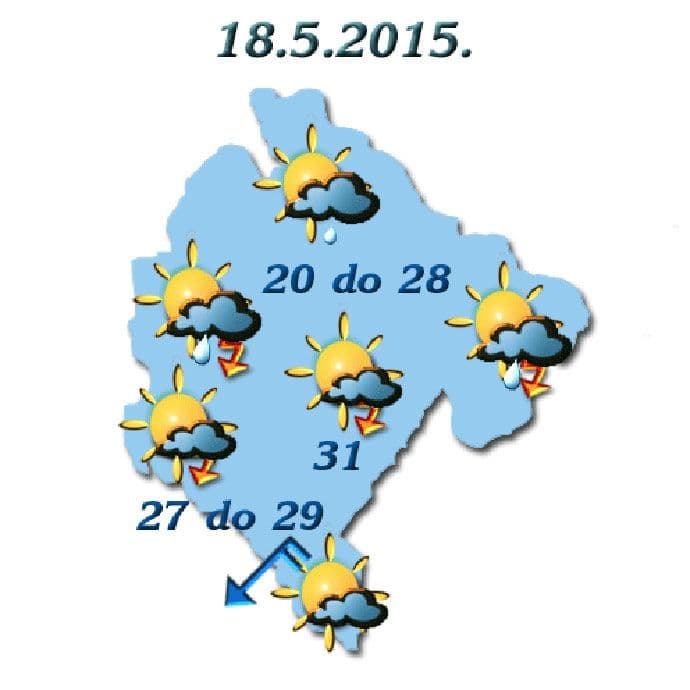 Sjutra pretežno sunčano, do 32 stepena Sjutra pretežno sunčano, do 32 stepena
