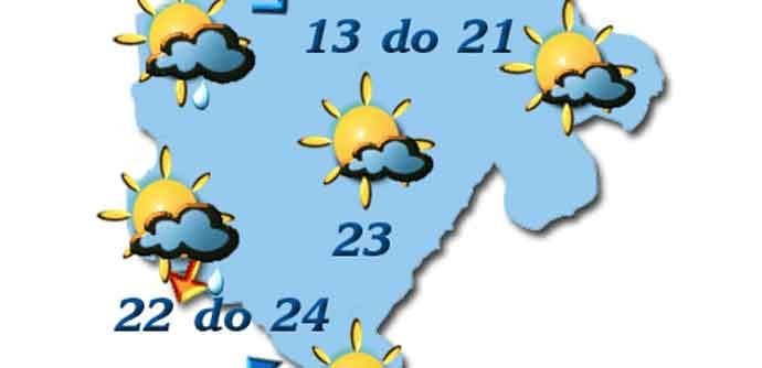 Danas promjenljivo, temperatura do 24 stepena Danas promjenljivo, temperatura do 24 stepena
