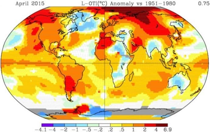 NASA potvrdila: Prva trećina 2015. najtoplija do sada NASA potvrdila: Prva trećina 2015. najtoplija do sada