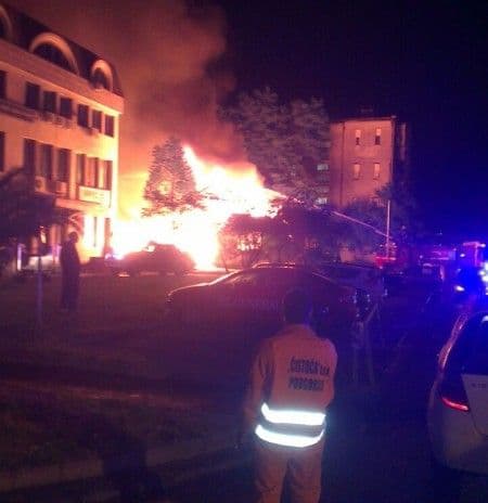 Veliki požar u centru Podgorice Veliki požar u centru Podgorice