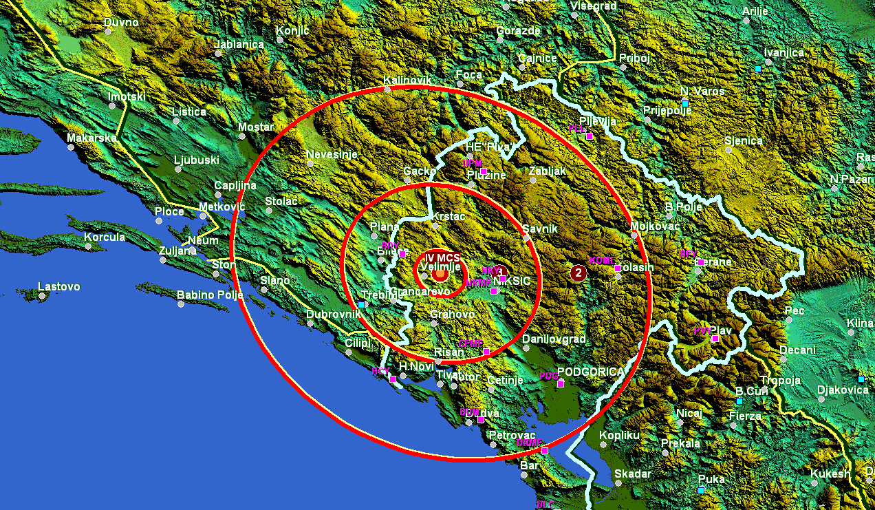Zemljotres pogodio širu okolinu Nikšića Zemljotres pogodio širu okolinu Nikšića