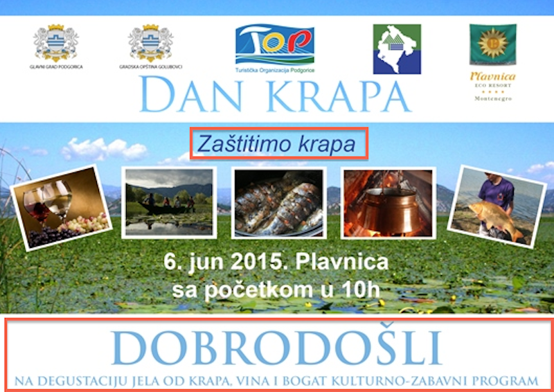 ŽPCG: Organizovan prevoz za ,,Dan krapa“ po promotivnim cijenama ŽPCG: Organizovan prevoz za ,,Dan krapa“ po promotivnim cijenama