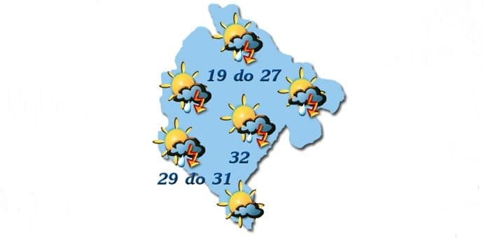 ZHMSCG: Do petka moguća kiša, za vikend sunčano i toplije ZHMSCG: Do petka moguća kiša, za vikend sunčano i toplije