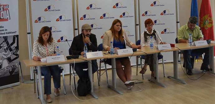 U EU Info centru organizovan panel – Sloboda medija i novinara u Crnoj Gori U EU Info centru organizovan panel – Sloboda medija i novinara u Crnoj Gori