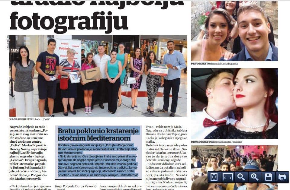 Nagrada Pobjede: Marko Bojanić uradio najbolju fotografiju Nagrada Pobjede: Marko Bojanić uradio najbolju fotografiju