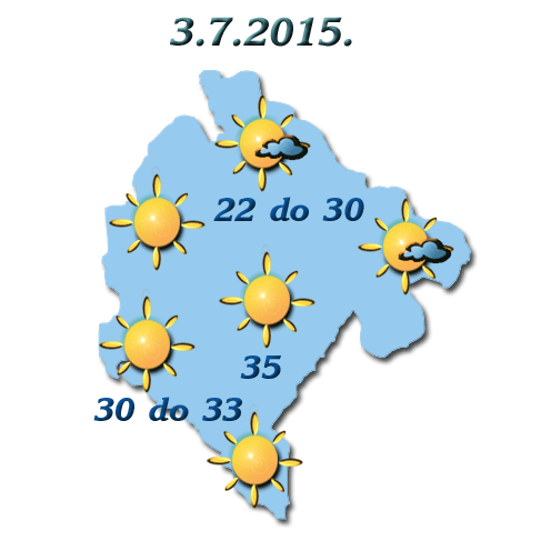 Sjutra sunčano i toplo, do 36 stepeni Sjutra sunčano i toplo, do 36 stepeni