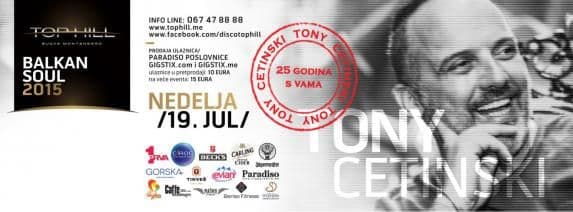Koncert Tonija Cetinskog u Top Hill-u  Koncert Tonija Cetinskog u Top Hill-u